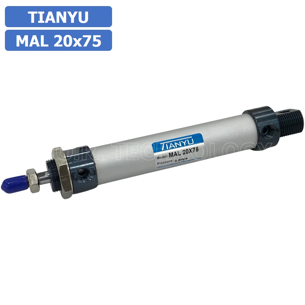 (1ชิ้น) กระบอกลม ขนาดเล็ก รุ่น MAL 20x75 (Mini Air Cylinder Series) Pneumatic Cylinder กระบอกลมนิวเมติก