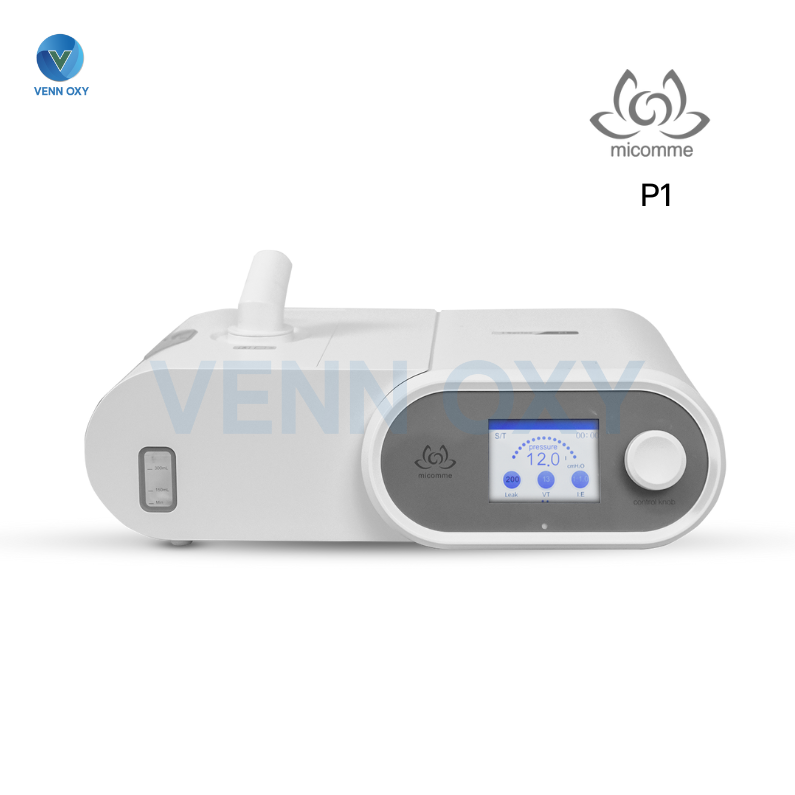 เครื่องช่วยหายใจชนิดแรงดันบวกสองระดับ Bi-Level Ventilator ยี่ห้อ Micomme รุ่น P1