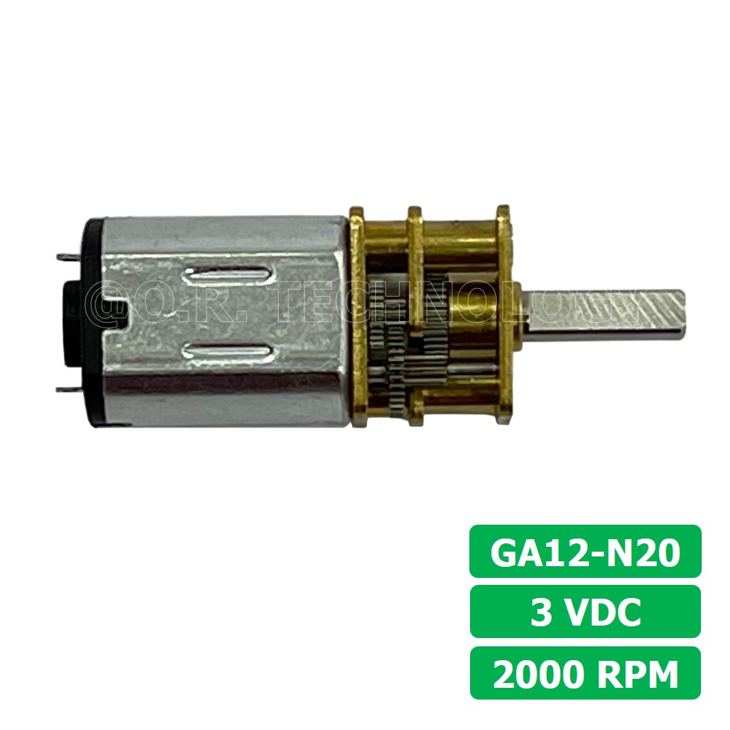 JB256 มอเตอร์ มอเตอร์เกียร์ N20 3VDC 2000RPM Micro Gear Motor DC แกนขนาด 3mm D Shaft มอเตอร์ทดเฟือง GA12-N20 ไมโครมอเตอร์