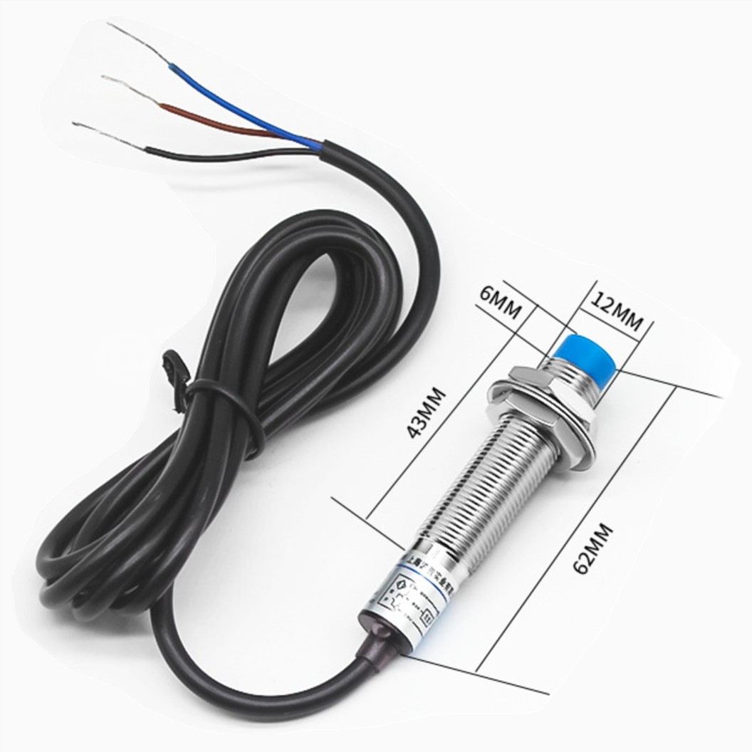 M12 Proximity Switch เซนเซอร์ตรวจจับโลหะ พร็อกซิมิตี้สวิทช์ 3สาย LJ12A3-4-Z/BX/BY/AX/AY 3-wire 6-36VDC ระยะตรวจจับ 4mm NPN/PNP type NO/NC HUCHOO