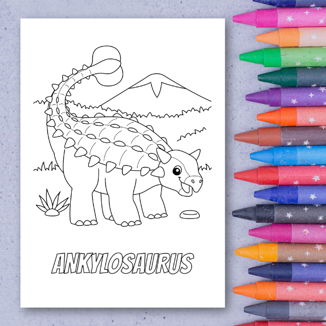 สมุดระบายสีไดโนเสาร์ Dinosaur Coloring Book