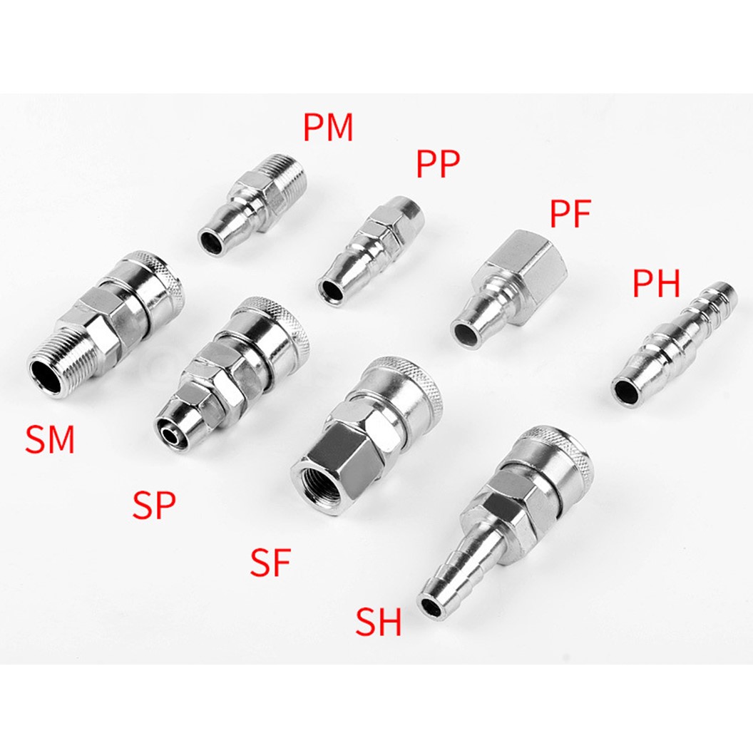 Quick Coupler คอปเปอร์ลม ข้อต่อสวมเร็ว ข้อต่อลม เกลียวนอก เกลียวใน SH,PH,SM,PM,SF,PF,SP,PP Air connector fitting