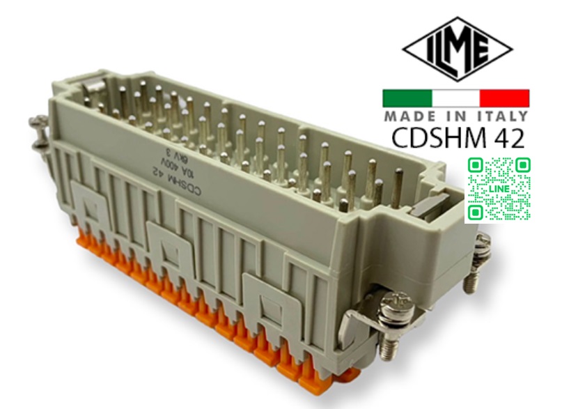 CDSHM42 Male insert SQUICH spring terminal connection without tools 42poles10A 400V "ILME"