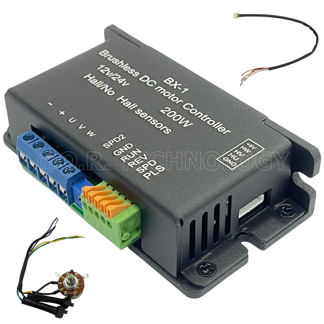 (1ชิ้น) BX-1 ชุดขับมอเตอร์ไร้แปรงถ่าน BLDC Motor Controller 200W 12-24VDC 8A Brushless DC Motor Controller Driver มอเตอร์ไร้แปลงถ่าน