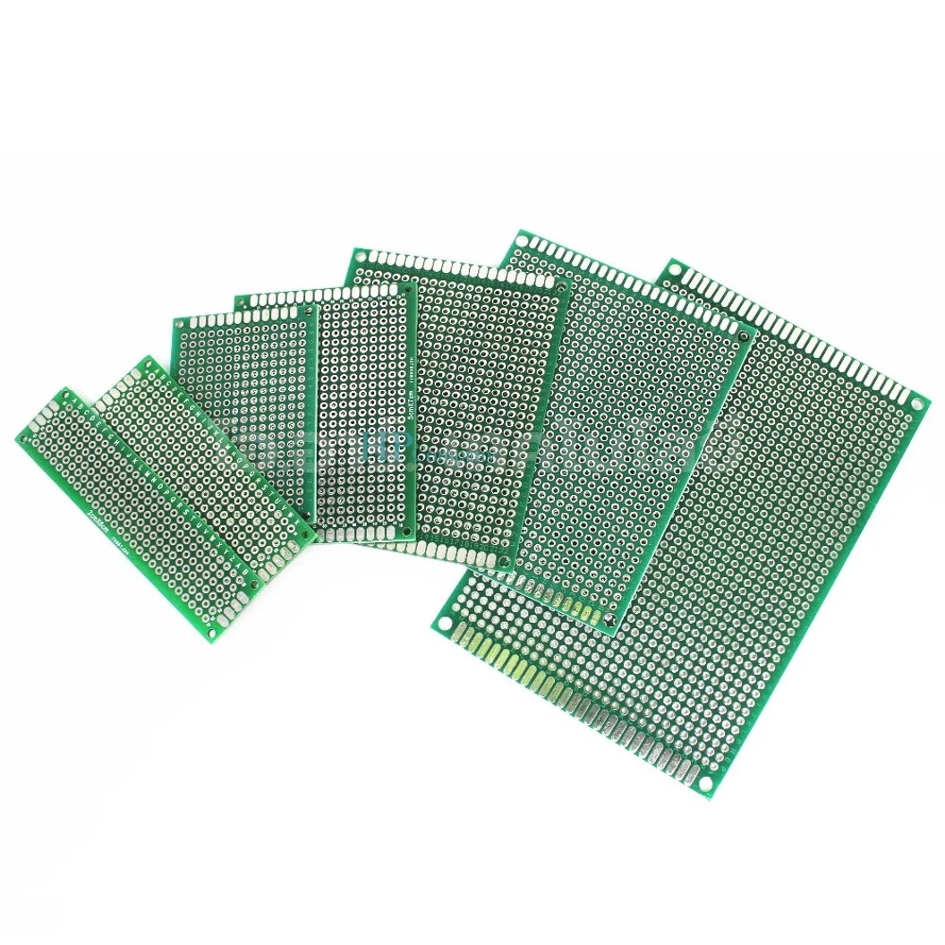 แผ่น PCB แผ่นปริ๊นอเนกประสงค์ 1หน้า/2หน้า Single/Double Side Prototype PCB Printed Circuit Board Perfboard 2.54mm Hole pitch บอร์ดไข่ปลา