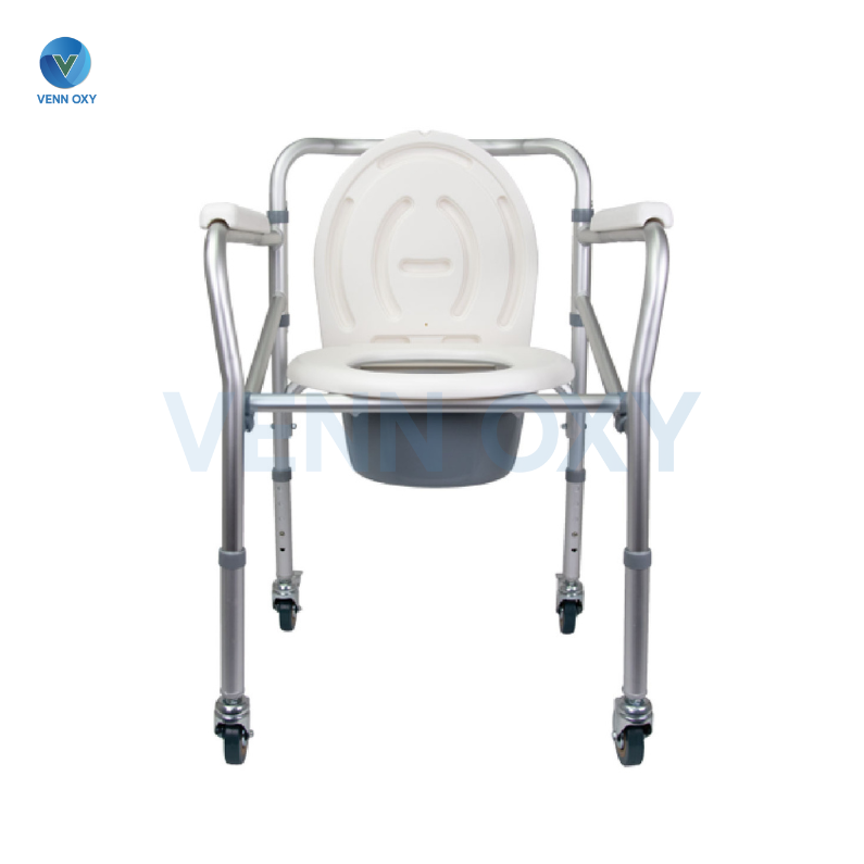 เก้าอี้นั่งถ่ายอลูมิเนียม แบบล้อเลื่อน