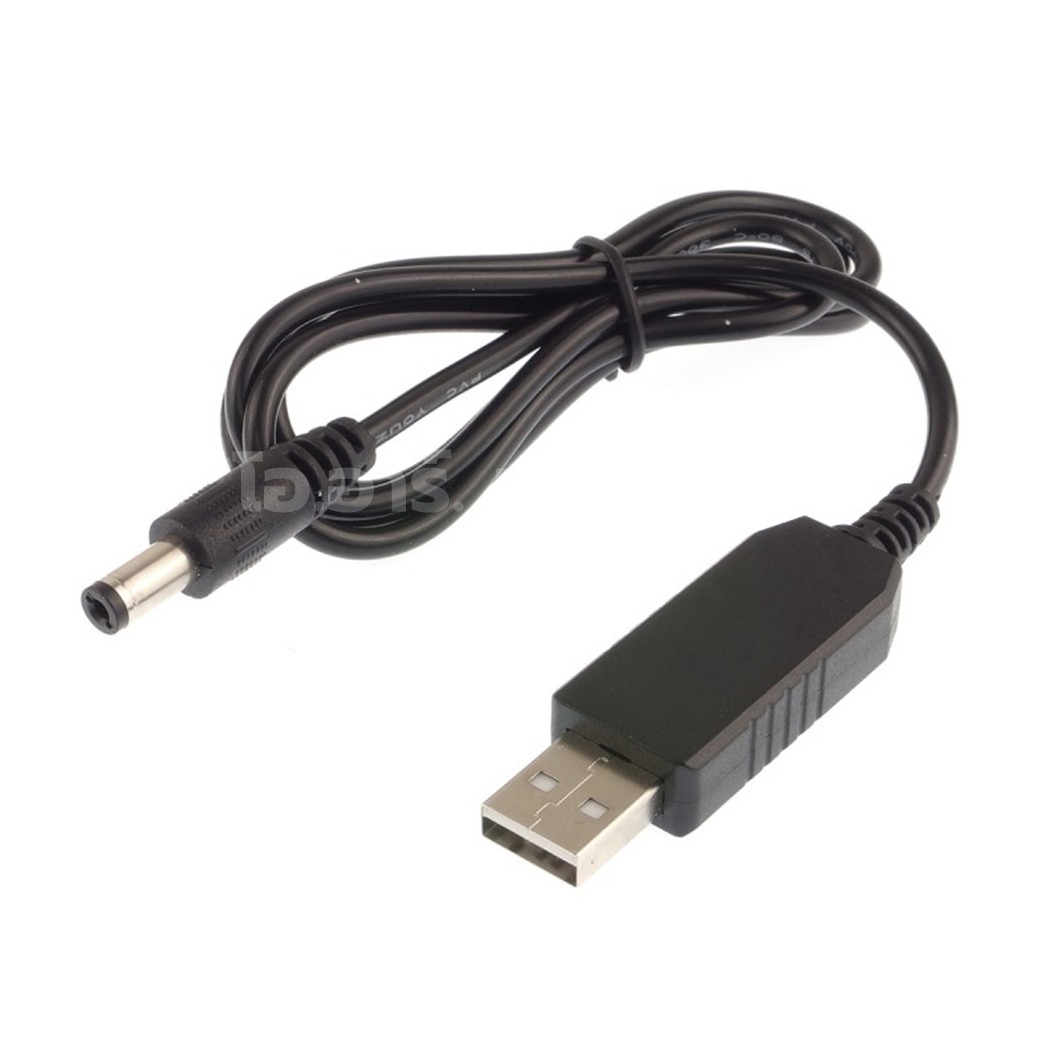 USB-Jack DC สาย USB แปลงไฟ เป็นแจ็ค DC 5V/9V/12V USB cable to Jack DC 5.5x2.1mm 5VDC/9VDC/12VDC USB to Jack DC