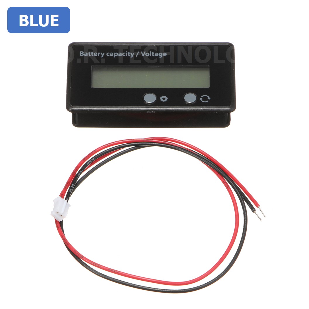 IB045 หน้าจอวัดแบตเตอรี่ สีน้ำเงิน BLUE 12V-84V Lead-Acid 3-24 Strings Lithium Battery Power Display Meter Power Display Self setting