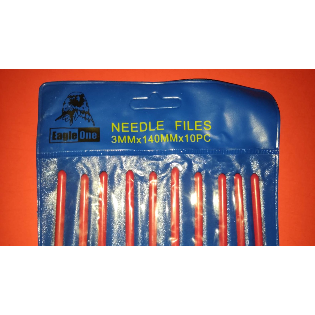 ตะไบช่างทอง 10 ตัวชุด ด้ามหุ้มยาง ตรา Eagle One 3MM x 140MM (ราคารวมแวท) ตะไบเล็ก ตะไบชุด ตะไบจิ๋วช่างทอง ตะไบหางหนู ตะไบละเอียด