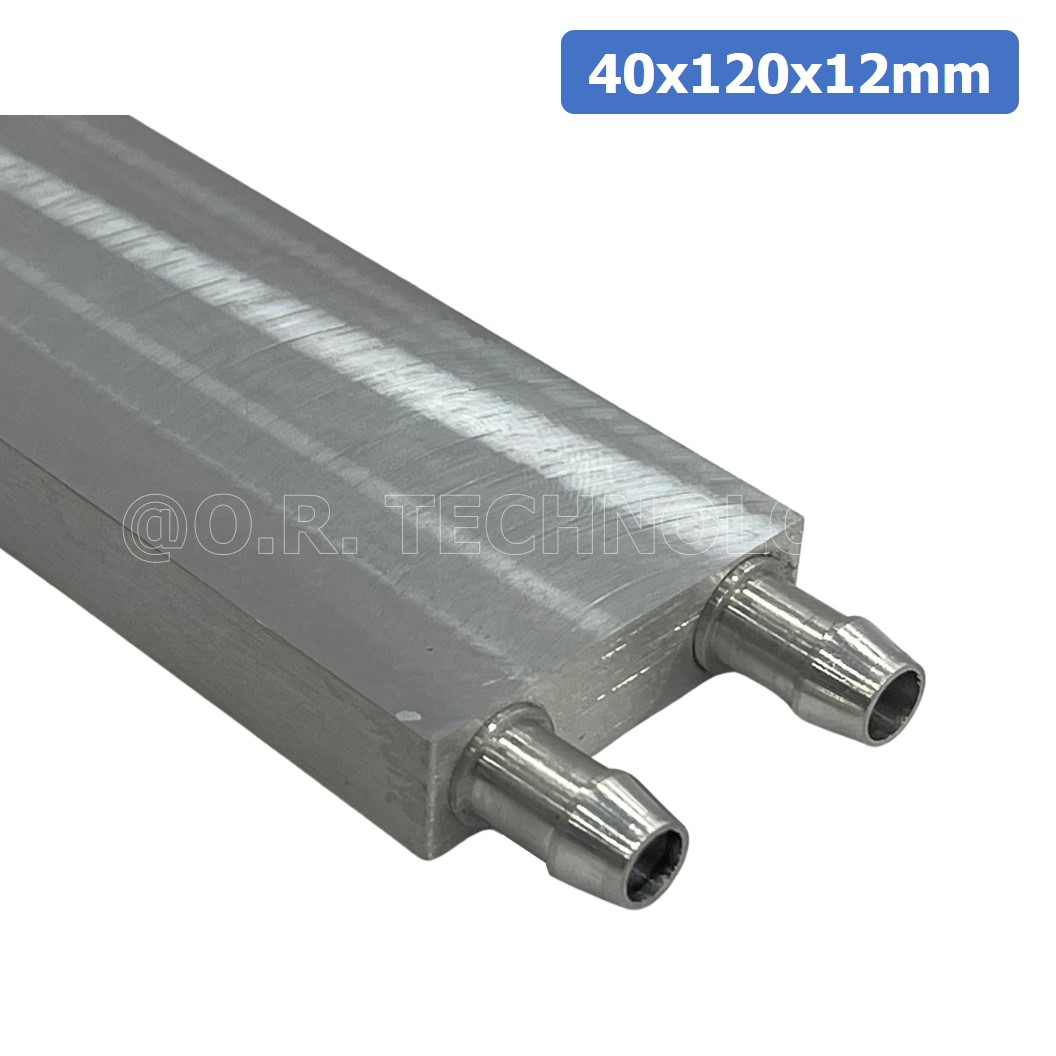(1ชิ้น) NA563 บล็อกน้ำระบายความร้อน ขนาด 40x120x12mm บล็อกน้ำ อลูมิเนียมบล็อก Water Cooling Head Water Cooling Plate Aluminium block 40*120*12mm แผ่นร้อนเย็น