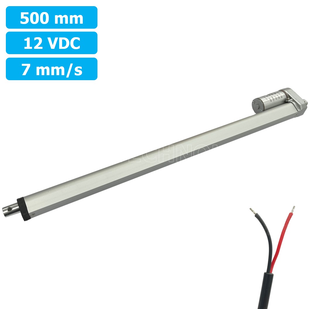 (1ชิ้น) NC484 มอเตอร์ก้านชัก พัตเตอร์ไฟฟ้า ระยะชัก 500mm 7mm/s 1000N 12VDC Electric Linear Actuator Putter DC 12V Stroke Length 500mm