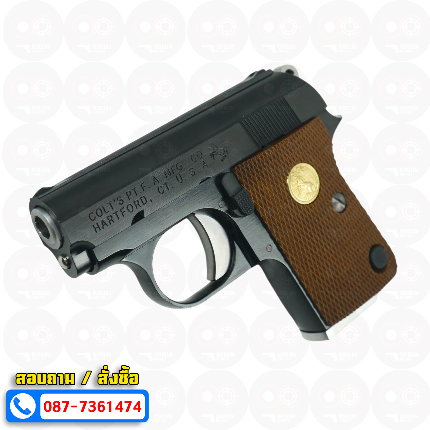 บีบีกันอัดแก๊ส Cybergun COLT Junior .25 ACP สีดำ (Black) BB GUN