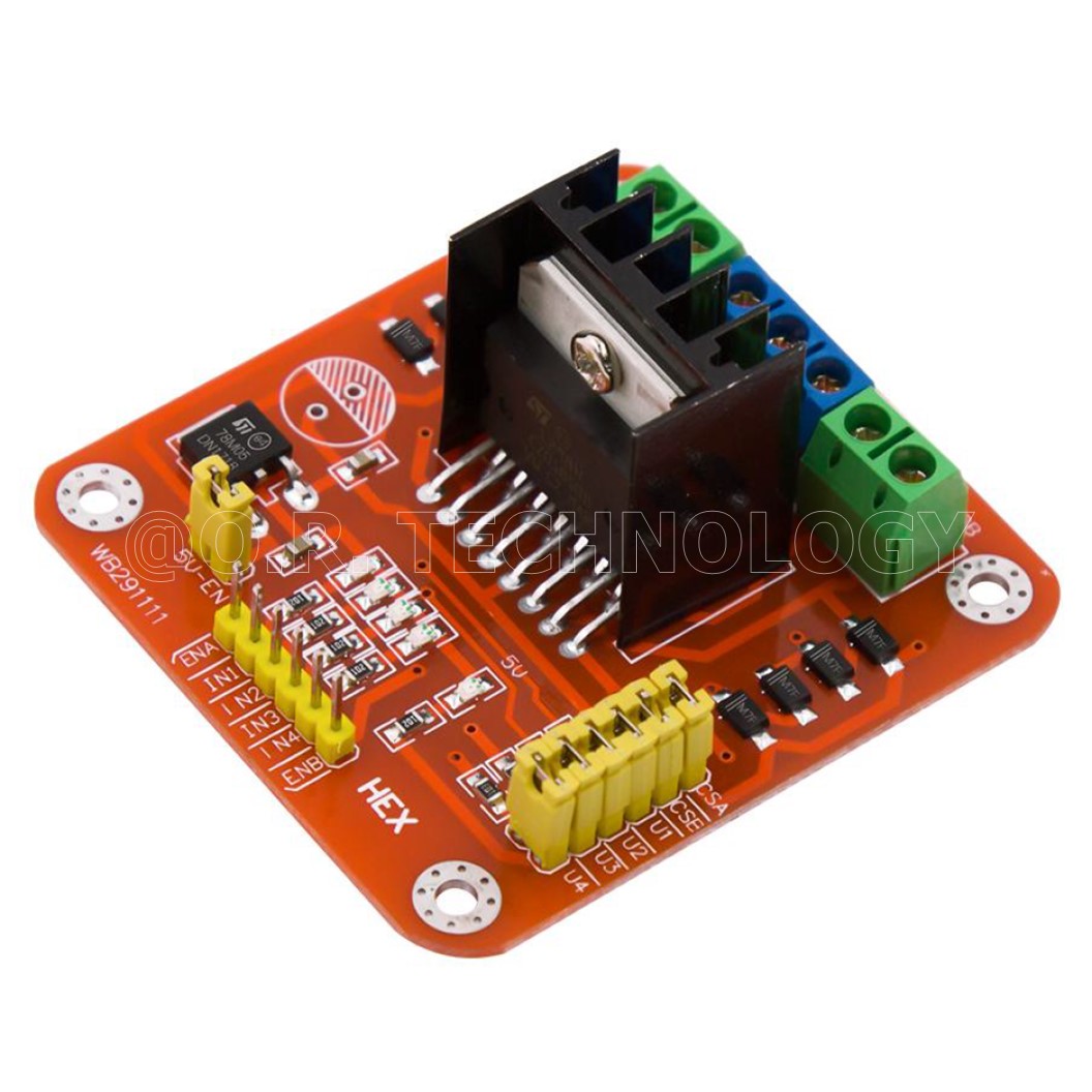 (1ชิ้น) AA035 โมดูลขับมอเตอร์ สเต็ปเปอร์มอเตอร์ บอร์ดไดรเวอร์ L298N Dual H Bridge DC Stepper Motor Driver Board