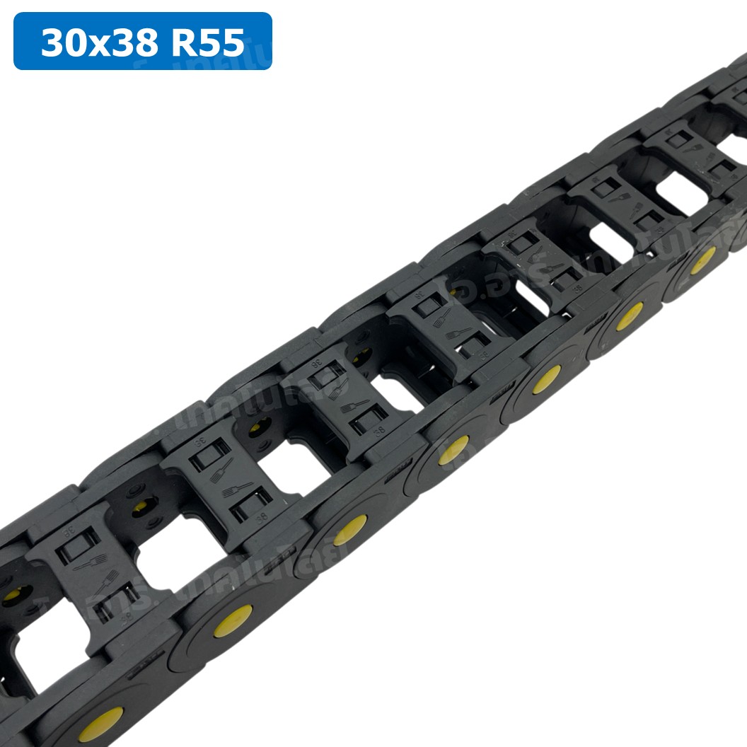 DC-30x38 R55 รางกระดูกงู รางสายไฟ 30x38x1000mm Drag chain engraving machine รางกระดูกงูร้อยสายไฟ Cable Dragchain รางร้อยสายไฟ