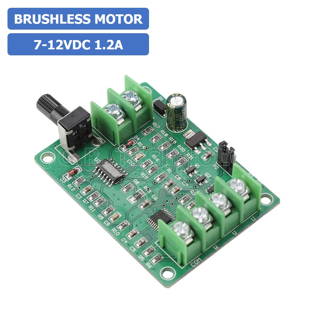 (1ชิ้น) AH054 ตัวขับมอเตอร์ไร้แปลงถ่าน DC 7V-12VDC 1.2A Brushless Motor Driver Controller Board For Hard Drive Motor 3/4 Wire