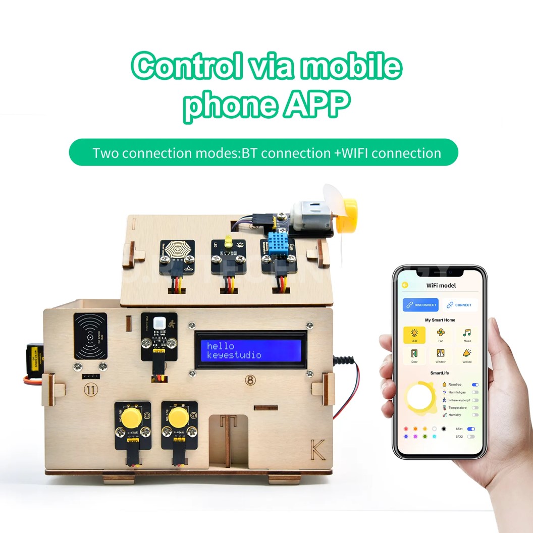 KEYESTUDIO ESP32 IOT Smart Home Starter Kit ชุดส่งเสริมการเรียนรู้ ฟาร์มอัจฉริยะ ESP-32 ชุดประกอบ ชุดเริ่มต้นเรียนรู้ Arduino