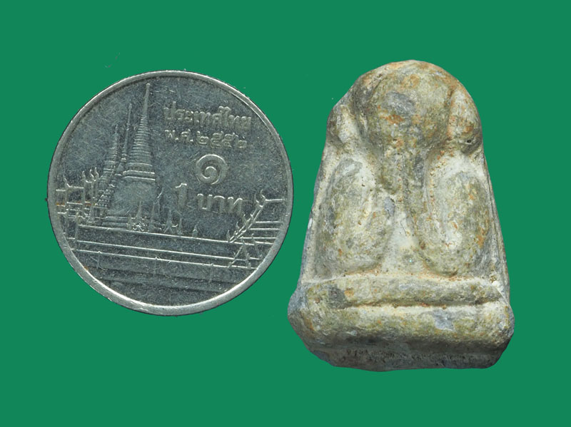 *32655 พระปิดตาเนื้อผงใบลาน เก่ามีอายุ ไม่ทราบที่และปีสร้าง 6