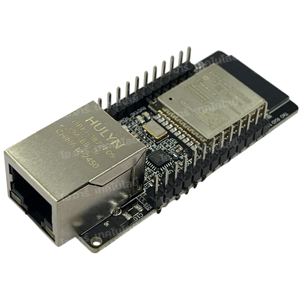 WT32-ETH01 แบบบัดกรี/ไม่บัดกรีขา บอร์ด ESP32 พร้อมช่องเสียบ LAN ESP32 with Ethernet port / WiFi & Bluetooth MCU ESP32 Wireless Module