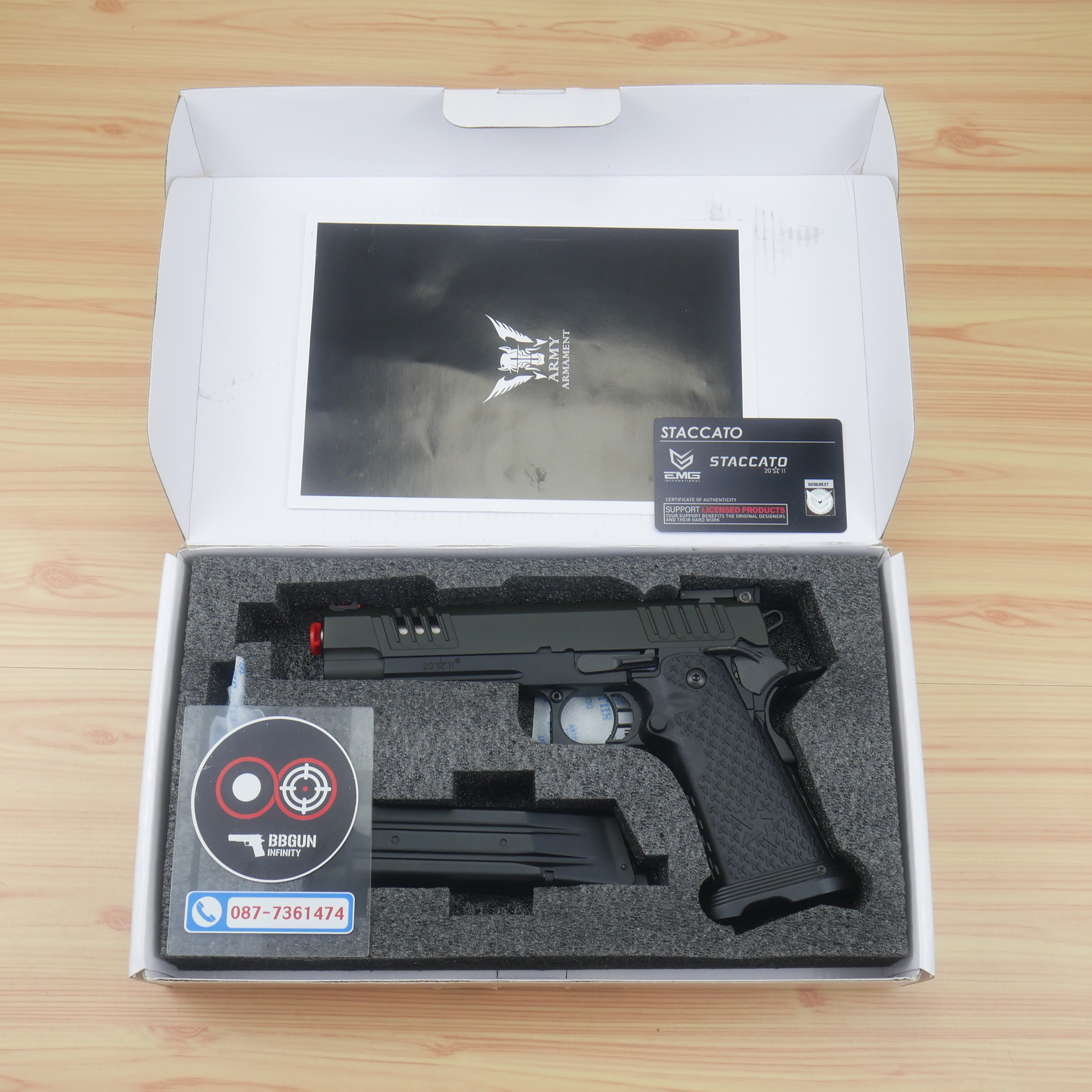 ปืนบีบีกันอัดแก๊ส Army Armament R611 STACCATO XL 2011 BB GUN