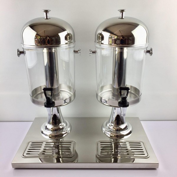 JD-10 ที่กดน้ำสเตนเลสแบบ 2 โถ สีเงิน