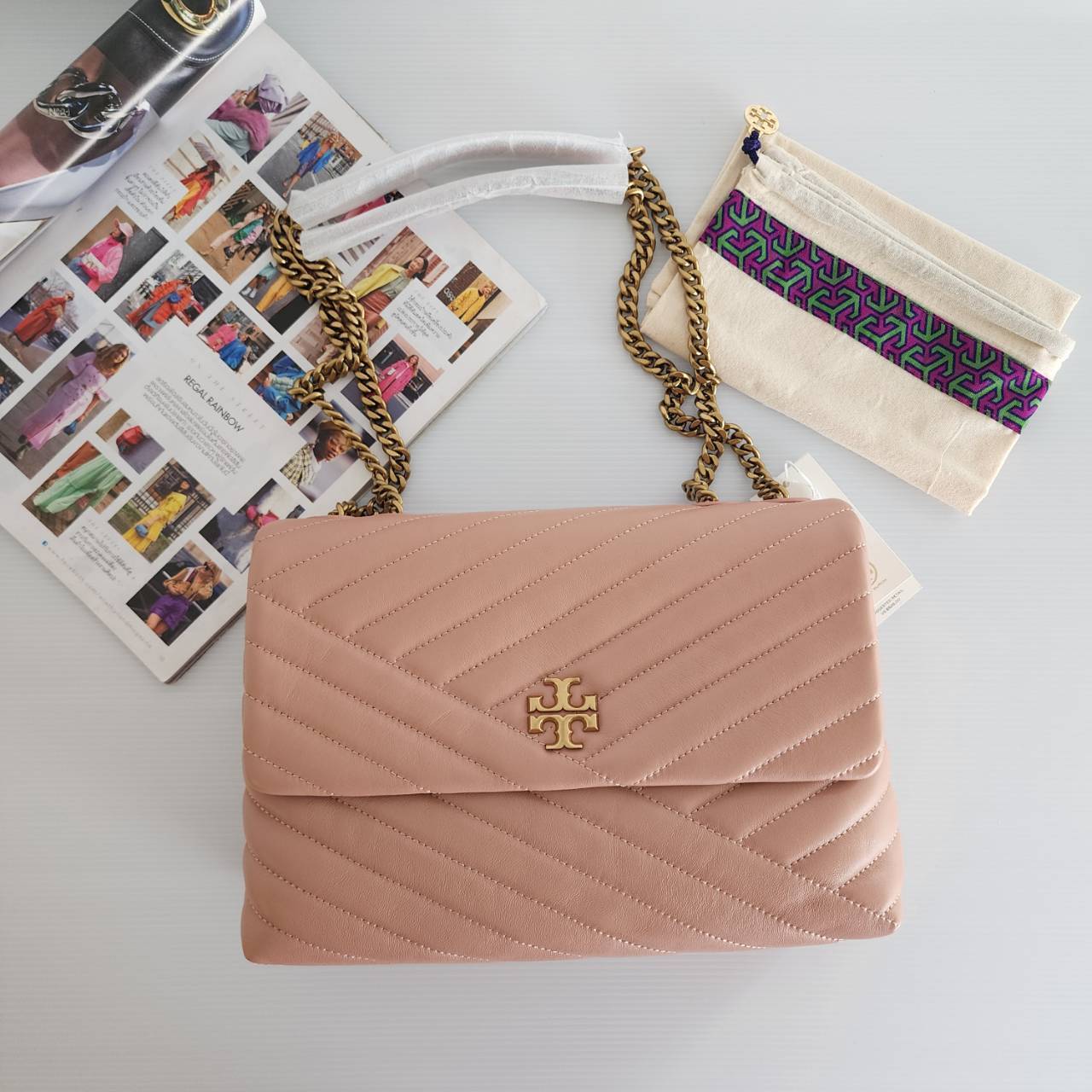 NEW TORY BURCH Kira Chevron Shoulder Bag