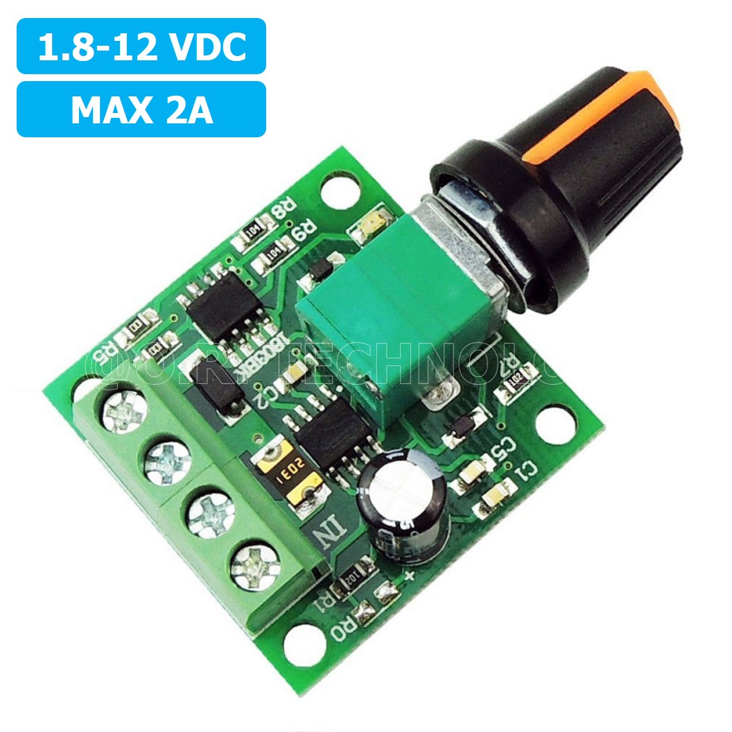 (1ชิ้น) NA412 โมดูลขับมอเตอร์ ควบคุมความเร็ว DC Motor Speed Controller PWM 1803BK 1.8-12V กระแสสูงสุด 2A