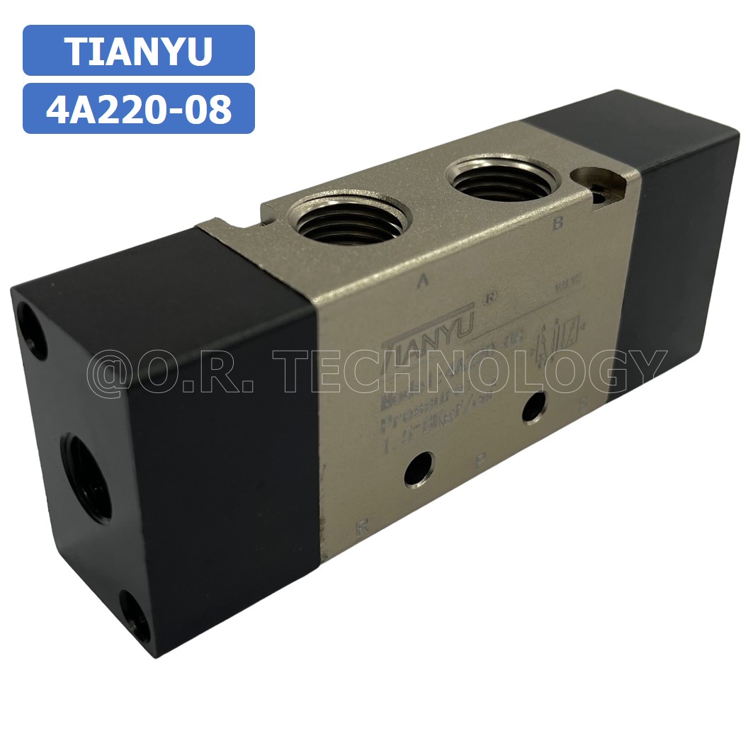 (1ชิ้น) 4A220-08 วาล์วควบคุมด้วยลม 2 ข้าง 5/2 Single Air Control Valve Pneumatic TIANYU