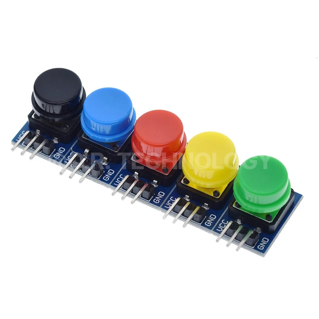AH005 (1ชุด 5ชิ้น) โมดูล สวิทช์ปุ่มกด 5 สี Tactile Switch Module 5 Color โมดูลปุ่มกด สวิทช์ ปุ่มกด Push Button Switch