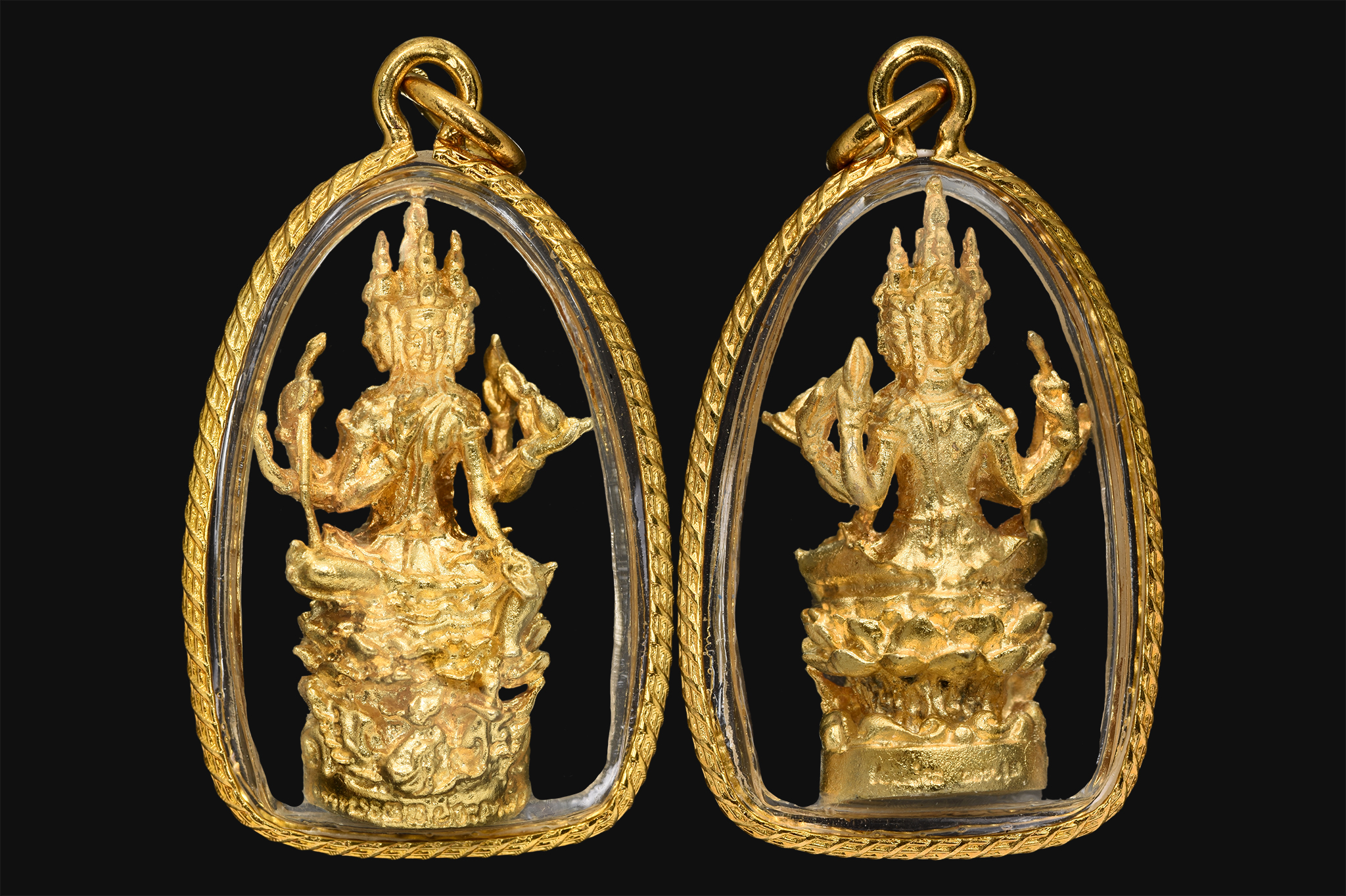 จี้พระพรหมหลวงพ่อพูล กะไหล่ทอง วัดไผ่ล้อม จ.นครปฐม มี 20 องค์ (SKU-10274)