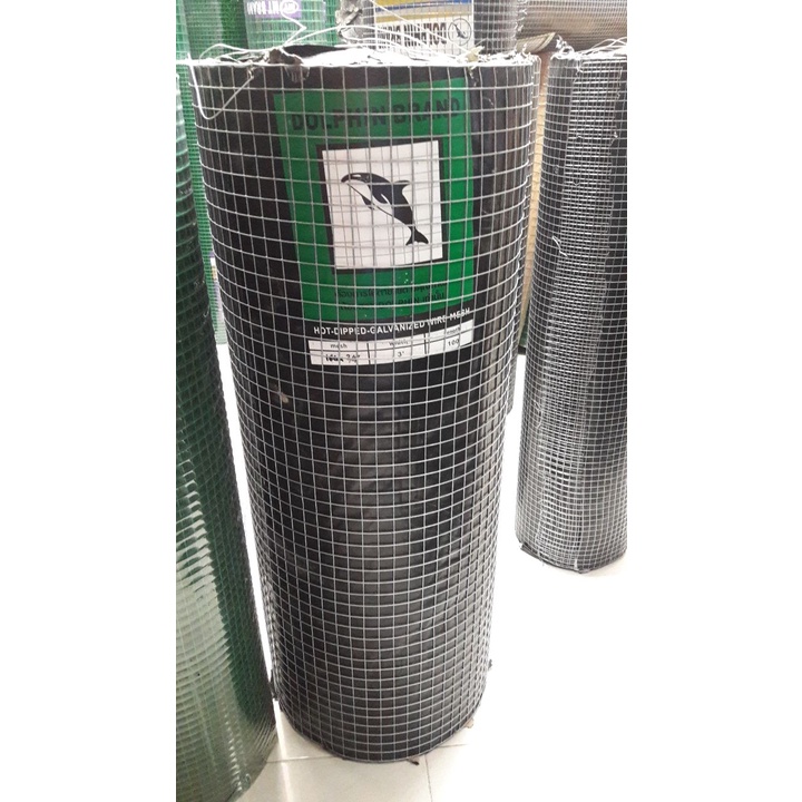ลวดตาข่ายกรงไก่ ตราถ้วยเขียว (ราคารวมแวท) #16 ตา 3/4x3/4 กว้าง 90 ซม. x ยาว 30 เมตร เส้นใหญ่ {รหัสสินค้า0102702801}