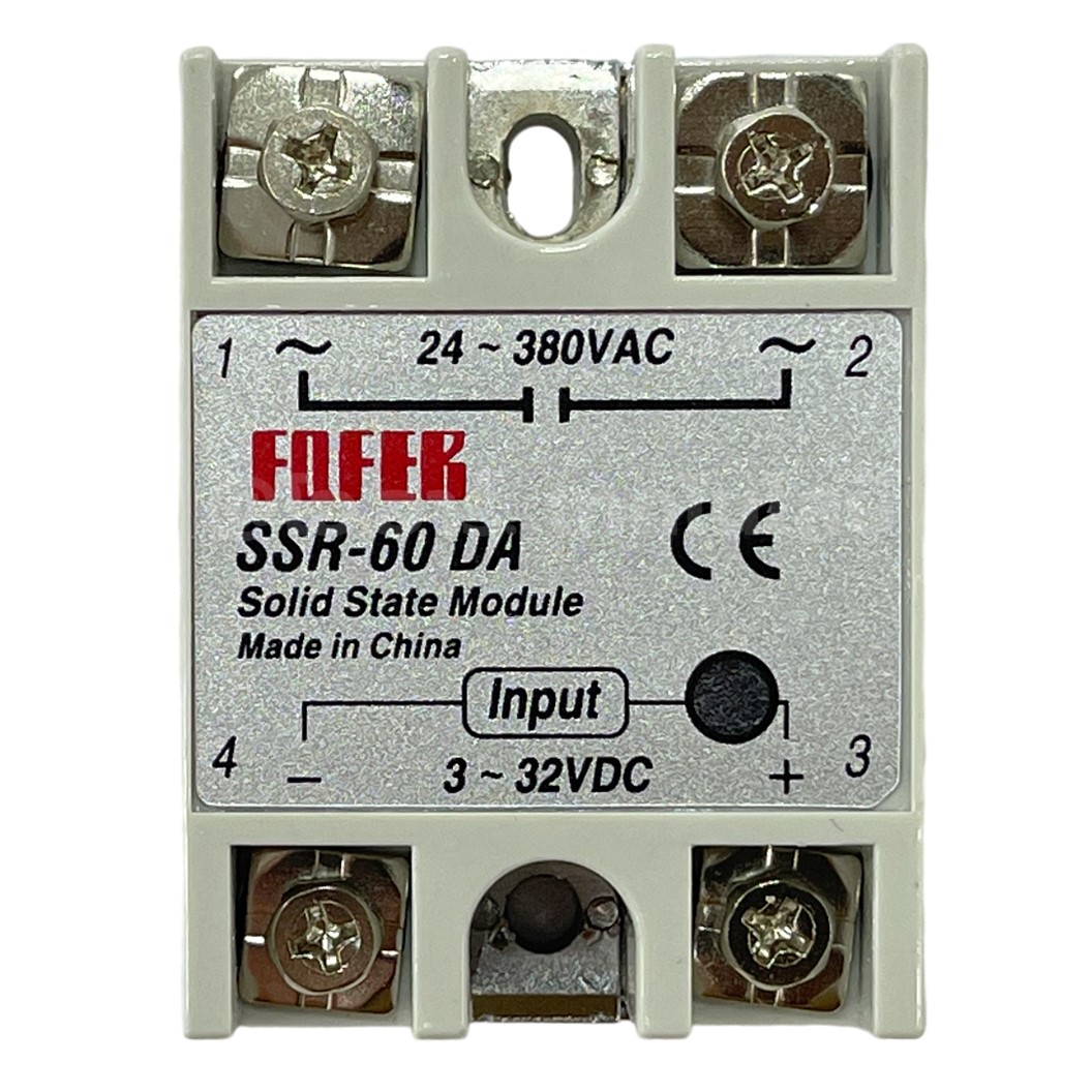 SSR-60DA 60A โซลิดสเตทรีเลย์ Solid State Relay SSR-60 DA (Input 3-32VDC, Output 24-380VAC 60A) รีเลย์แบบไร้หน้าสัมผัส