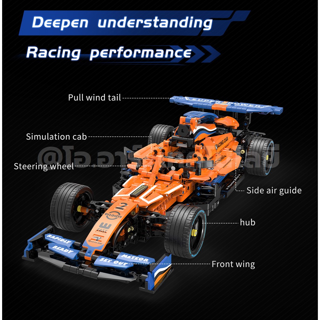 KEEYEE WORLD K96137 ตัวต่อเสริมทักษะ 1:12 FORMULA RACING CAR ของเล่นเสริมทักษะ ตัวต่อ Building Block STEAM Education Programmable Robot