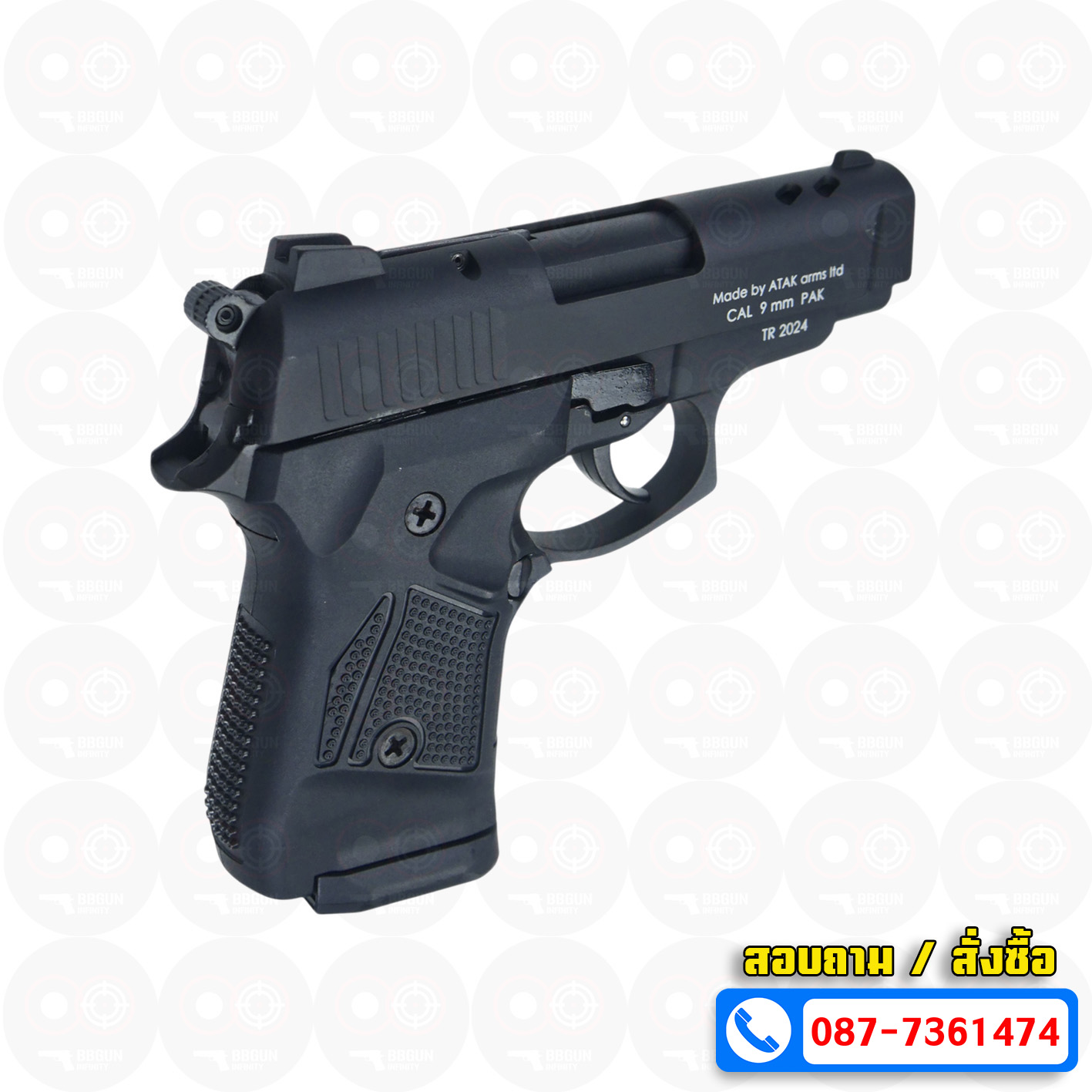 Blank GUN Zoraki 2914 - TD สีดำ แบลงค์กัน Semi Auto (แถมกล่องปืน)