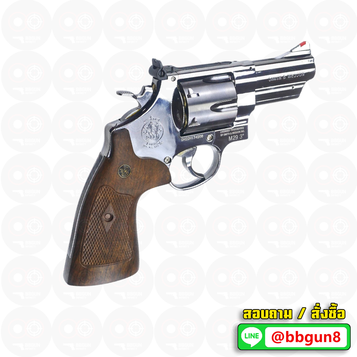 UMAREX / S&W M29 3 Inch Co2 Revolver Silver บีบีกัน ลูกโม่ 3 นิ้ว สีเงิน Co2 BB GUN