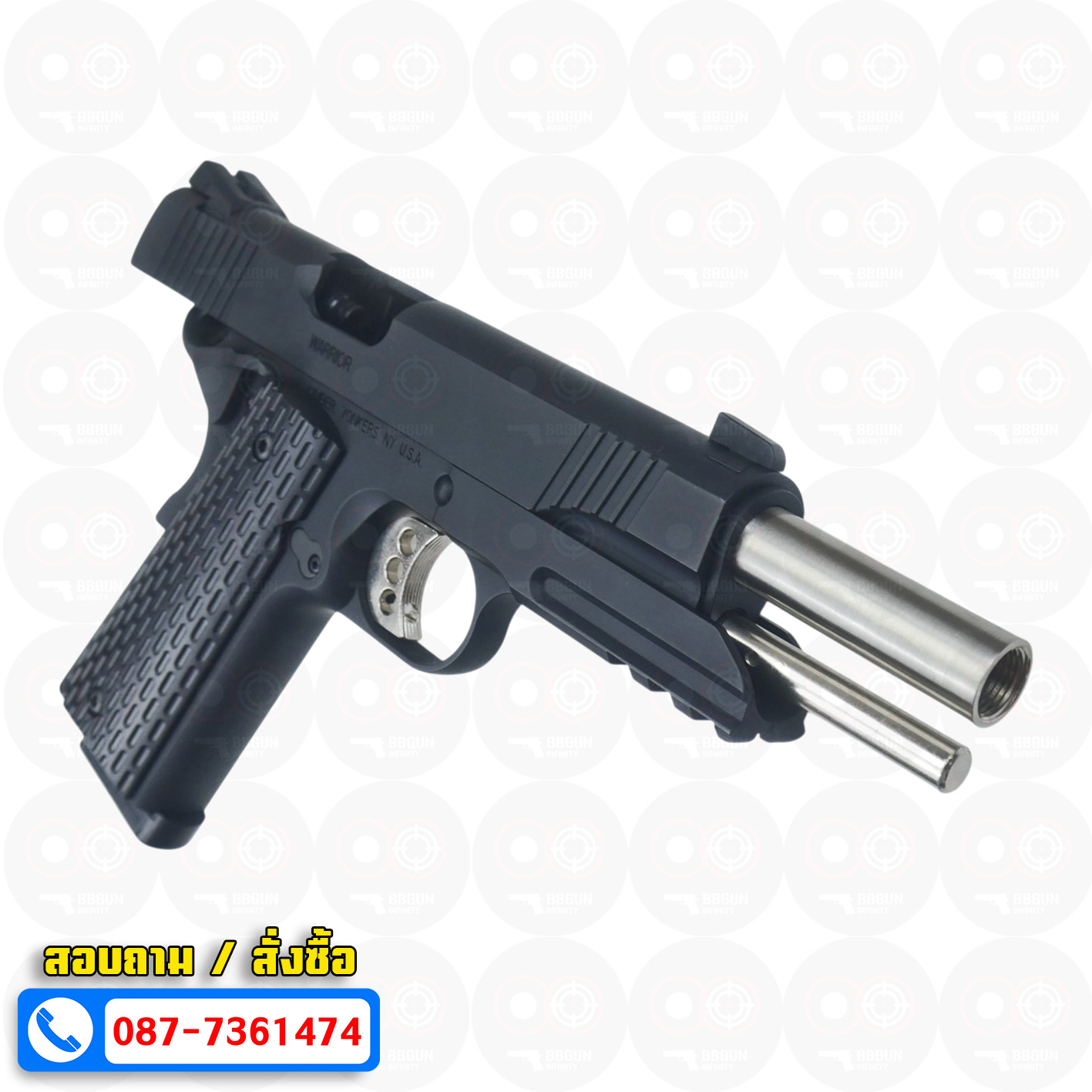 บีบีกันอัดแก๊ส Army Armament R28 Kimber Warrior 1911 สีดำ BB GUN