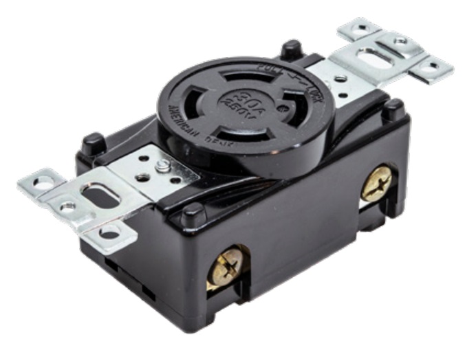 4320 AMERICAN DENKI ปลั๊กตัวเมียฝังขาล็อก 3P 30A 250V สำเนา