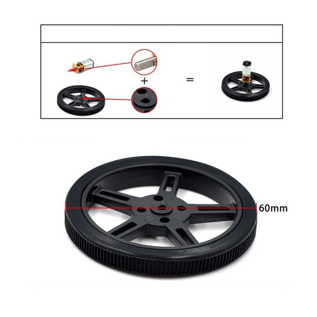 5908 ล้อซิลิโคน ล้อรถ แกนมอเตอร์/เซอร์โว/N20 Silicone Wheel 5908 Tire Motor TT Servo Robot Smart car แกน MG995 MG996 SG90 D3 N20 TT motor มอเตอร์เหลือง