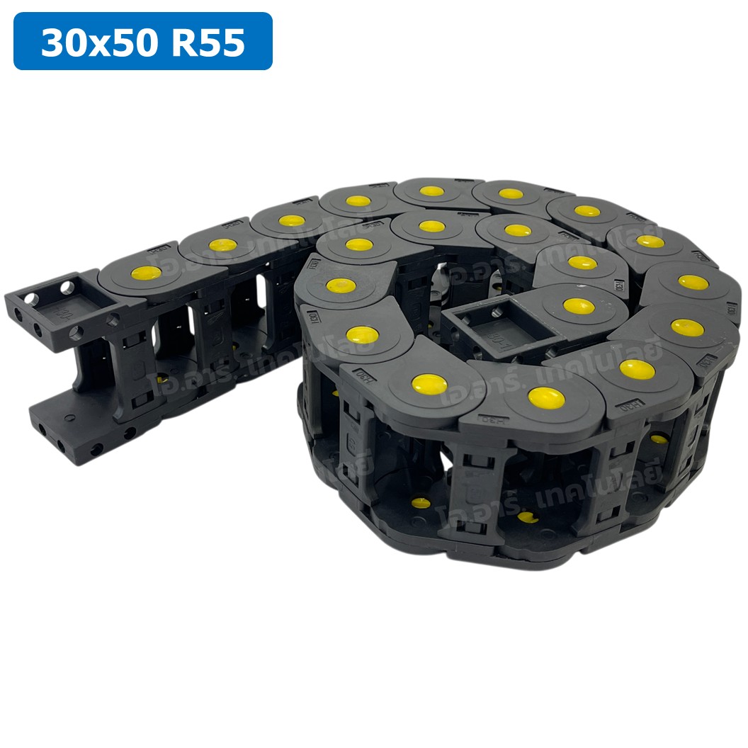 DC-30x50 R55 รางกระดูกงู รางสายไฟ 30x50x1000mm Drag chain engraving machine รางกระดูกงูร้อยสายไฟ Cable Dragchain รางร้อยสายไฟ