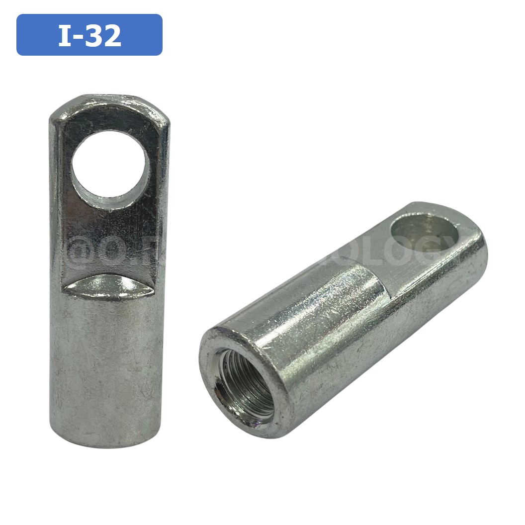 (1ชิ้น) I-32 ตัวยึดแกนกระบอกลม แบบตรง I Joint Air Cylinder สำหรับกระบอกลม SC 32 ขายึดกระบอกลม ตรง ตัวต่อปลายแกนกระบอกลม เกลียวใน M10*1.25