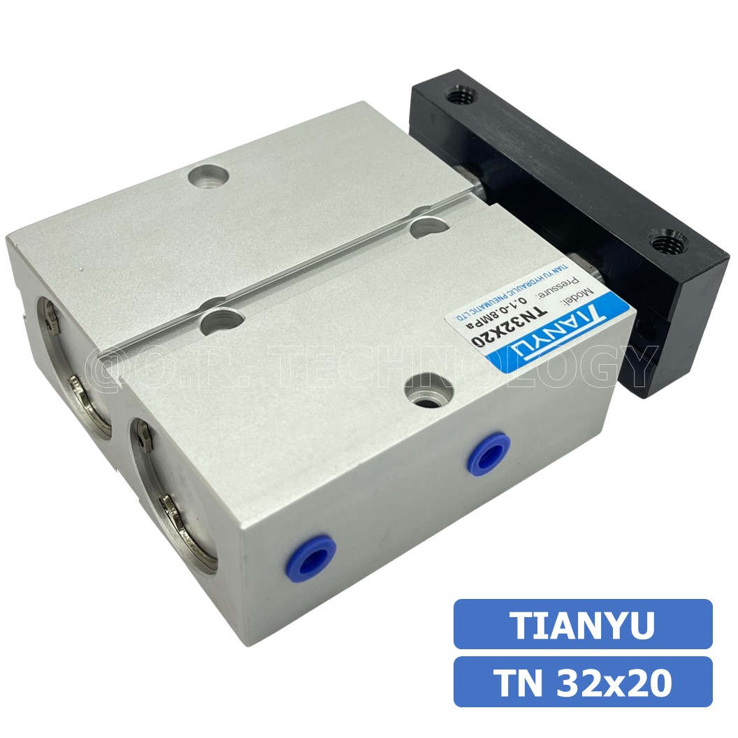 (1ชิ้น) TN 32x20 กระบอกลม แบบแกนคู่ กระบอกลมคอมแพ็ค 2 แกน Twin-Rod Cylinder compact Double-shaft Air Pneumatic