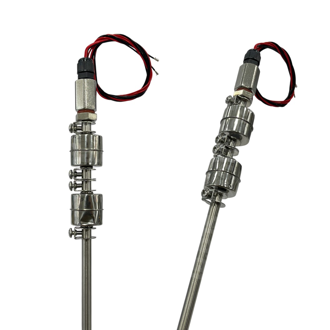 สวิทช์ลูกลอยสแตนเลส เซนเซอร์วัดระดับน้ำ 100-500mm แบบปรับได้/ปรับไม่ได้ Stainless Steel Double Float Level Switch (Adjustable/Fixed) Water level sensor switch