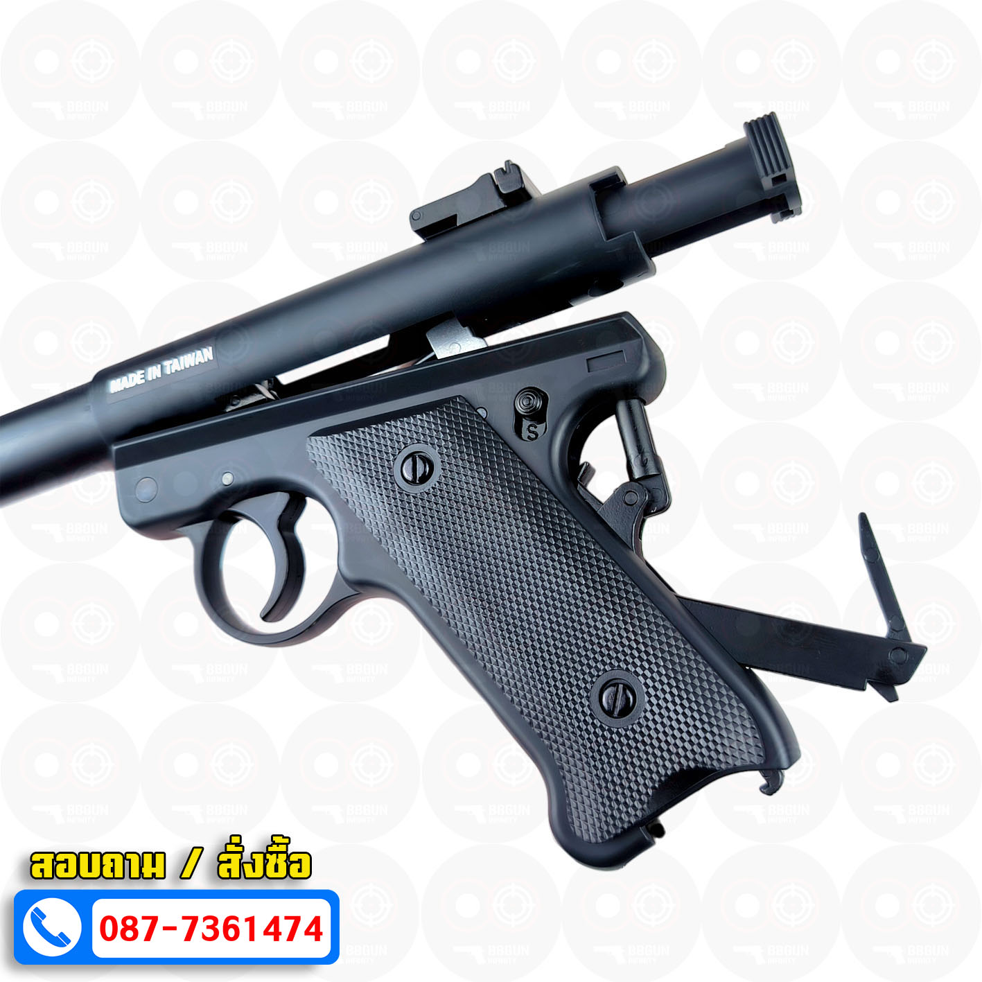 บีบีกันอัดแก๊ส KJ Work - Ruger MK1 Gas Non Blow Back BB GUN