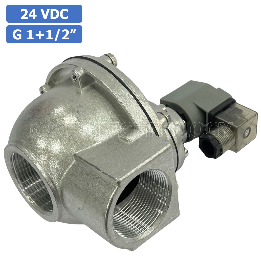 (1ชิ้น) DMF-Z-40 24VDC วาล์วพัลส์ดักฝุ่น อลูมิเนียม 2 Way Right Angle Solenoid Pulse Valve Aluminum Alloy Dust Collector