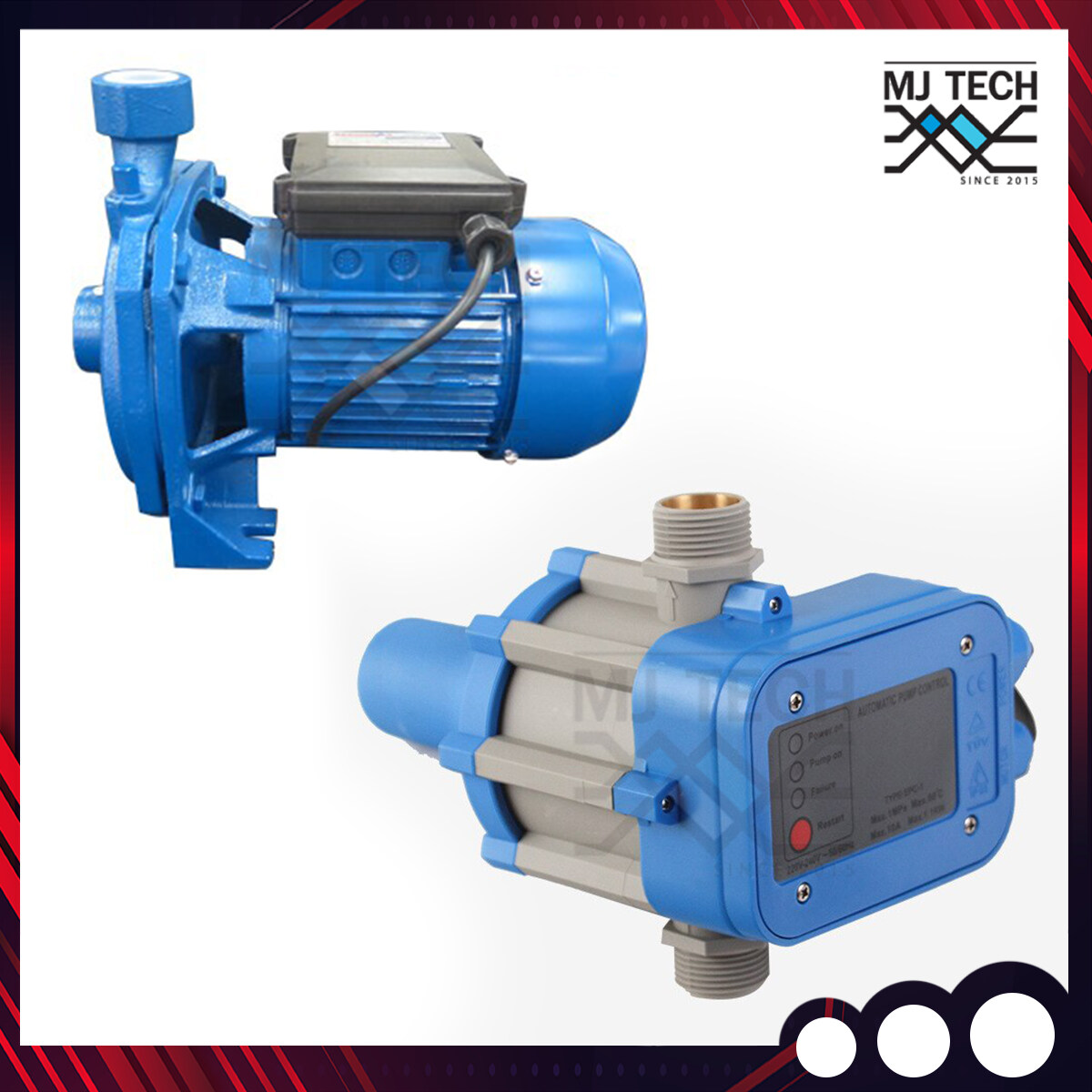 ชุดปั๊มน้ำอัตโนมัติ ปั้มน้ำ Tosaki รุ่น TM100 + สวิทซ์ควบคุมปั๊มน้ำอัตโนมัติ Automatic Pump Control