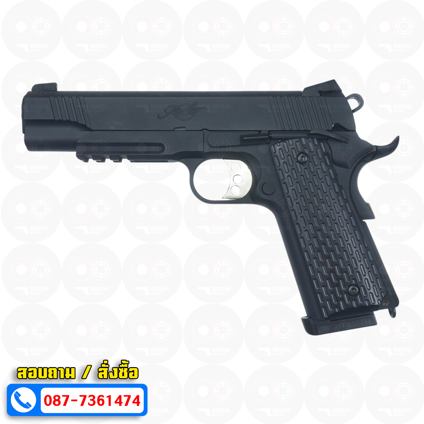 บีบีกันอัดแก๊ส Army Armament R28 Kimber Warrior 1911 สีดำ BB GUN