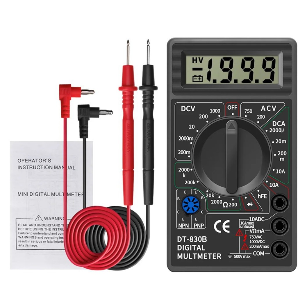 DT-830B มัลติมิเตอร์ โวลต์มิเตอร์ Digital Multimeter Volt meter DT830B voltmeter เครื่องวัดแรงดันไฟฟ้า ดิจิตอลมัลติมิเตอร์ **ไม่รวมถ่าน9V**