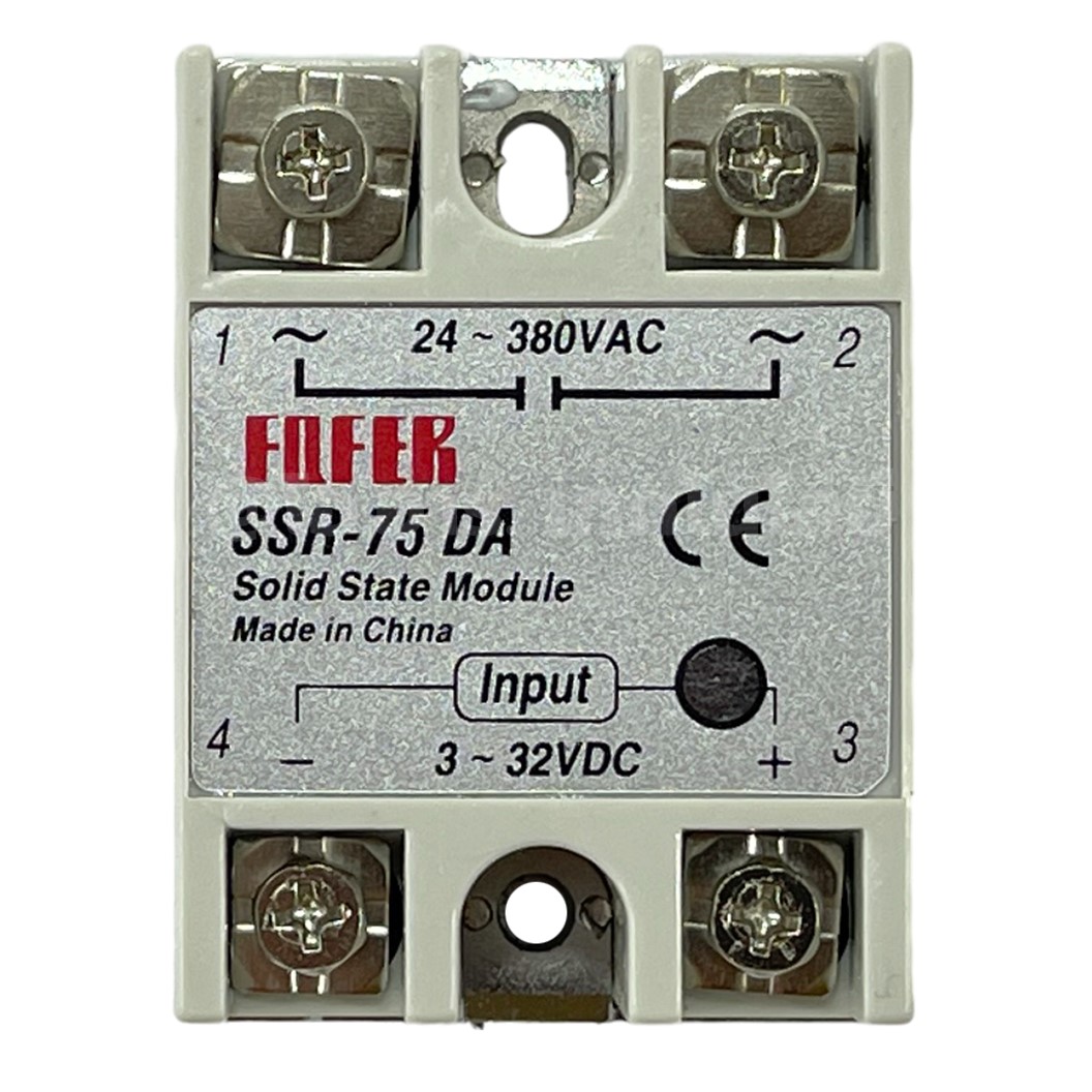 SSR-75DA 75A โซลิดสเตทรีเลย์ Solid State Relay SSR-75 DA (Input 3-32VDC, Output 24-380VAC 75A) รีเลย์แบบไร้หน้าสัมผัส
