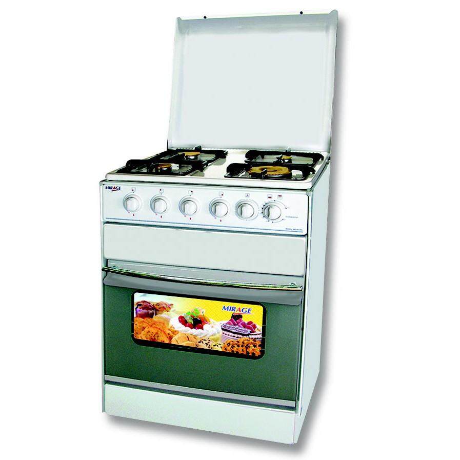 Mirage เตาแก๊ส 4 หัวพร้อมอบและย่าง รุ่น GV 64 WN (เตาอบขนาด 38 ลิตร)