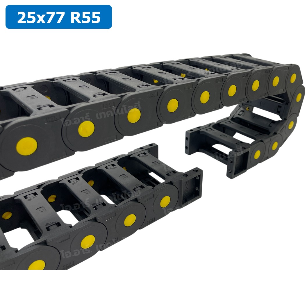 DC-25x77 R55 รางกระดูกงู รางสายไฟ 25x77x1000mm Drag chain engraving machine รางกระดูกงูร้อยสายไฟ Cable Dragchain รางร้อยสายไฟ