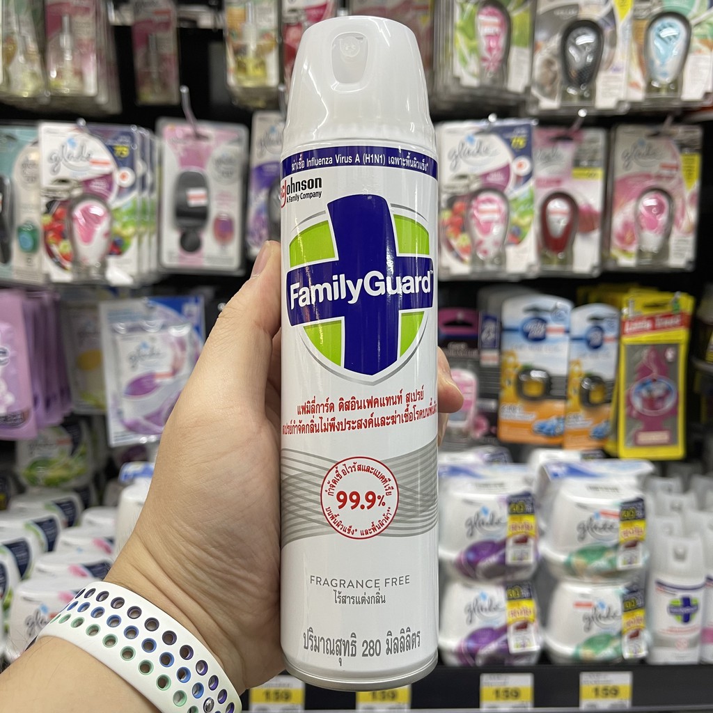 แฟมิลี่การ์ด สเปรย์ฆ่าเชื้อโรคบนพื้นผิว 280 มล. Family Guard Disinfected Spray 280 ml.